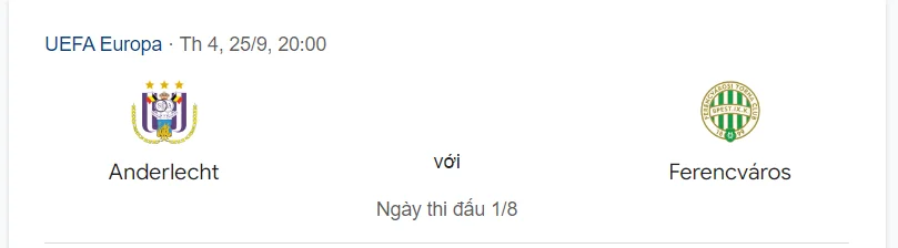 Nhận định, soi kèo Anderlecht vs Ferencvaros, 02:00 ngày 26/09/24 UEFA Europa League