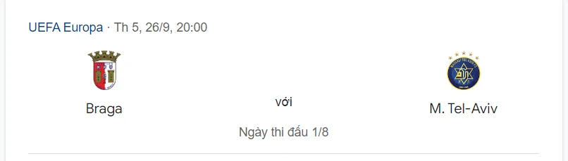 Nhận định, soi kèo Braga vs Maccabi Tel-Aviv, 02:00 ngày 27/09/24 UEFA Europa League