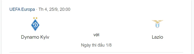 Nhận định, soi kèo Dinamo Kyiv vs Lazio, 02:00 ngày 26/09/24 UEFA Europa League