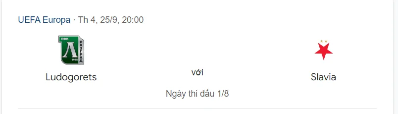 Nhận định, soi kèo Ludogorets vs Slavia Praha, 02:00 ngày 26/09/24 UEFA Europa League