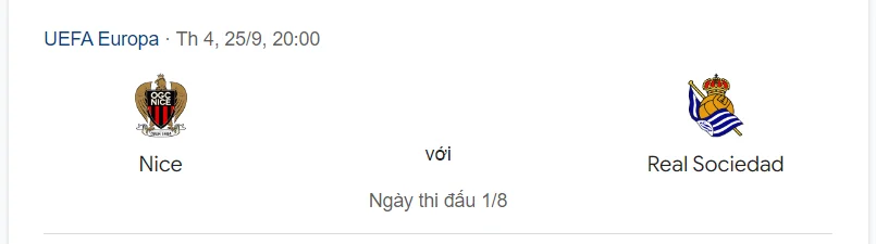 Nhận định, soi kèo Nice vs Real Sociedad, 02:00 ngày 26/09/24 UEFA Europa League