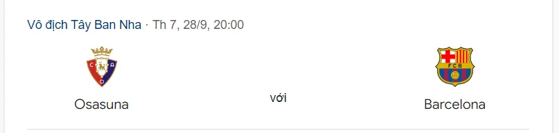 Nhận định, soi kèo Osasuna vs Barcelona vào lúc 02:00 ngày 29/09/24 Laliga