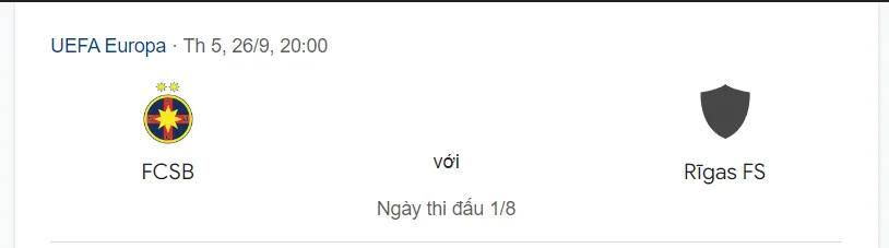 Nhận định, soi kèo Steaua vs RFS, 02:00 ngày 27/09/24 UEFA Europa League