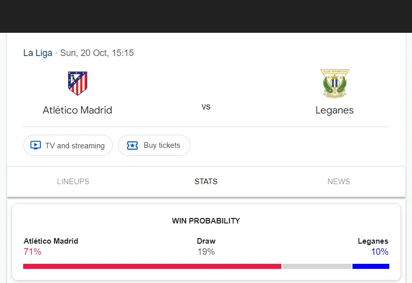 Nhận định, soi kèo Atletico Madrid vs Leganes vào lúc 21:15 ngày 20/10/24 Laliga