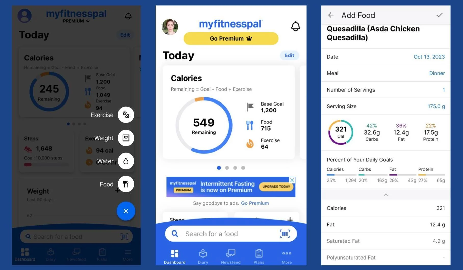 MyFitnessPal: App tính calo trong thức ăn toàn diện và phổ biến