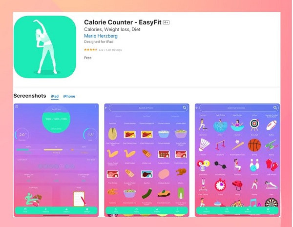 Calorie Counter - EasyFit Free: Ứng dụng tính calo và theo dõi sức khỏe