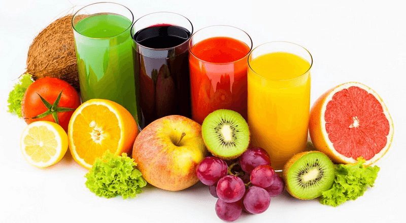 So sánh với nước ép trái cây