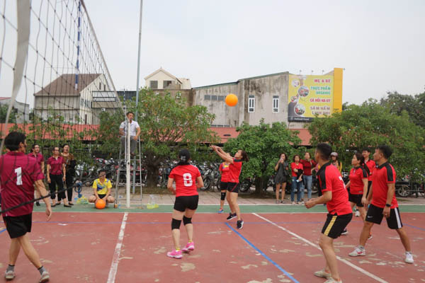 Tổ chức trận đấu bóng chuyền hơi